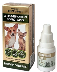 Топ-Вет Лосьон для ушей Отоферонол Голд-Био